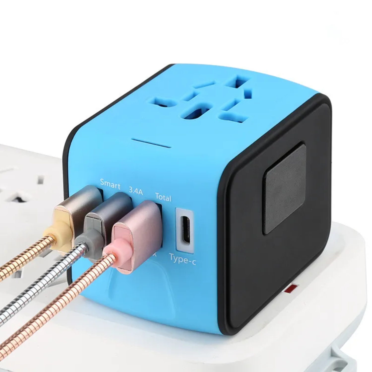 Smart Travel Power Adapter with USB Charging Ports