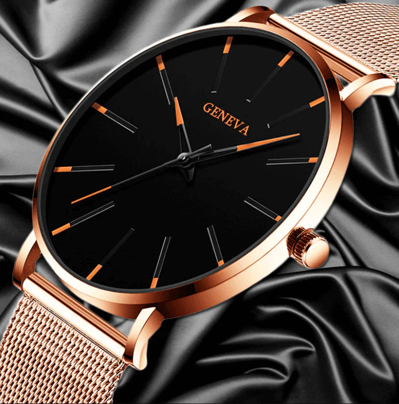 Sleek Men’s Essentials Watch with Elegant Stainless Steel Finish