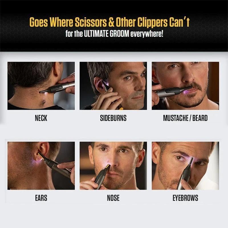 Sleek Precision Trimmer for Facial Grooming and Detailing