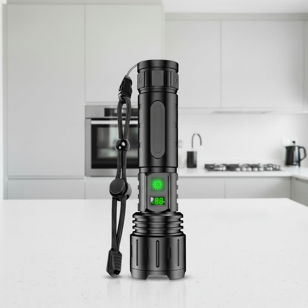 Rechargeable Tactical Torch with USB-C and Long-Lasting LED Light