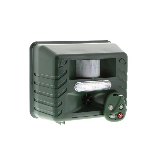 Solar-Powered Bird Deterrent with LED and Ultrasonic Features