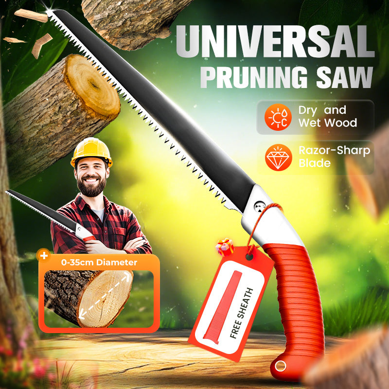 Universal Pruning Saw | Sharp Pull Blade | Includes Protective Sheath