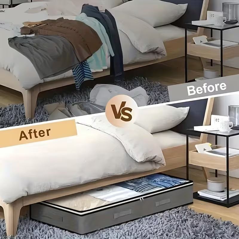 Underbed Storage Bags | Foldable Space Saver | Clear Lid