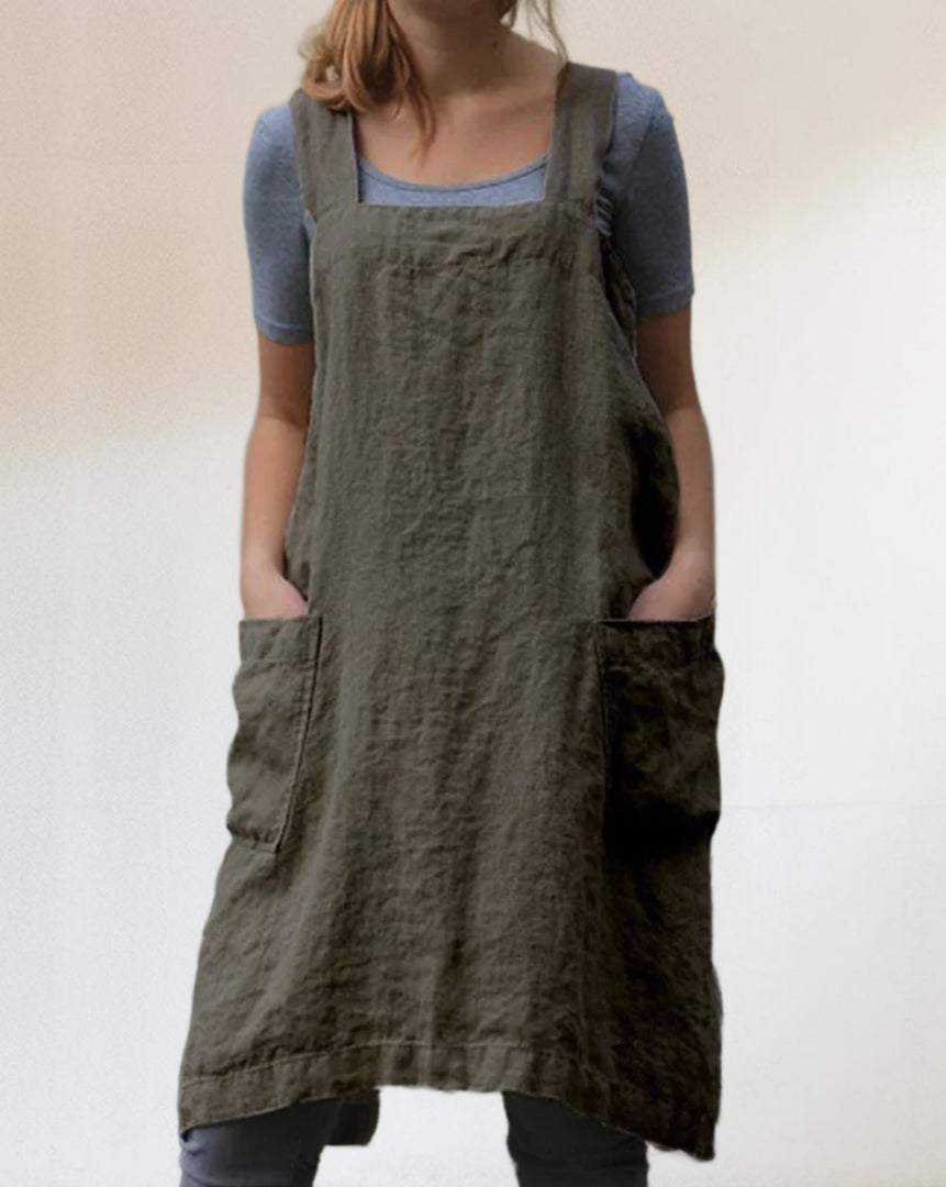 Chic Utility Apron Dress for Women | Long Length