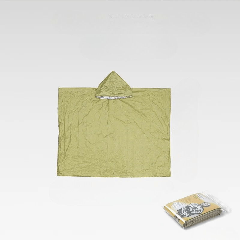 Eco-Friendly Waterproof Poncho with Hood for Outdoor Adventures