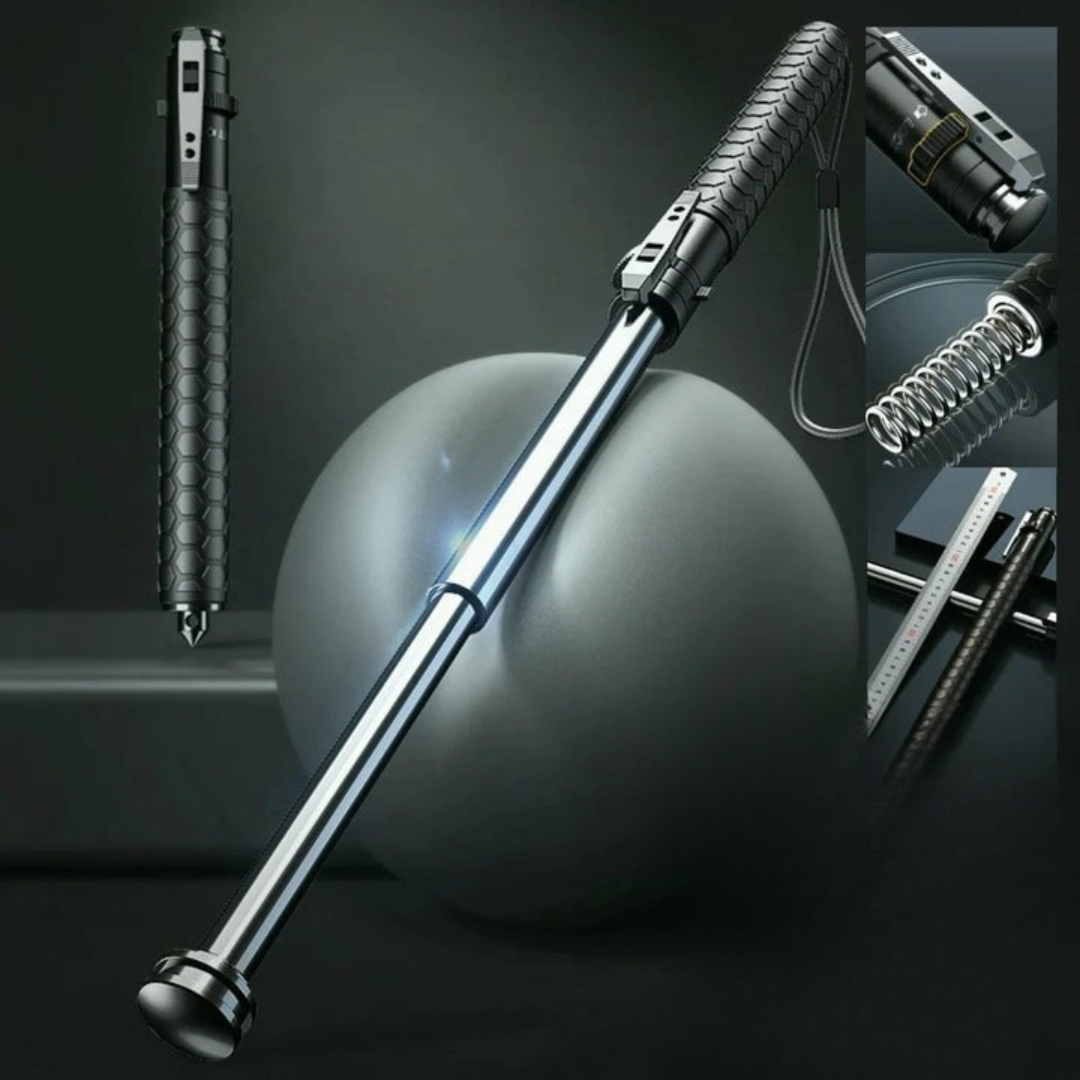 Compact Safety Cane with Secure Grip and Quick Deploy Feature