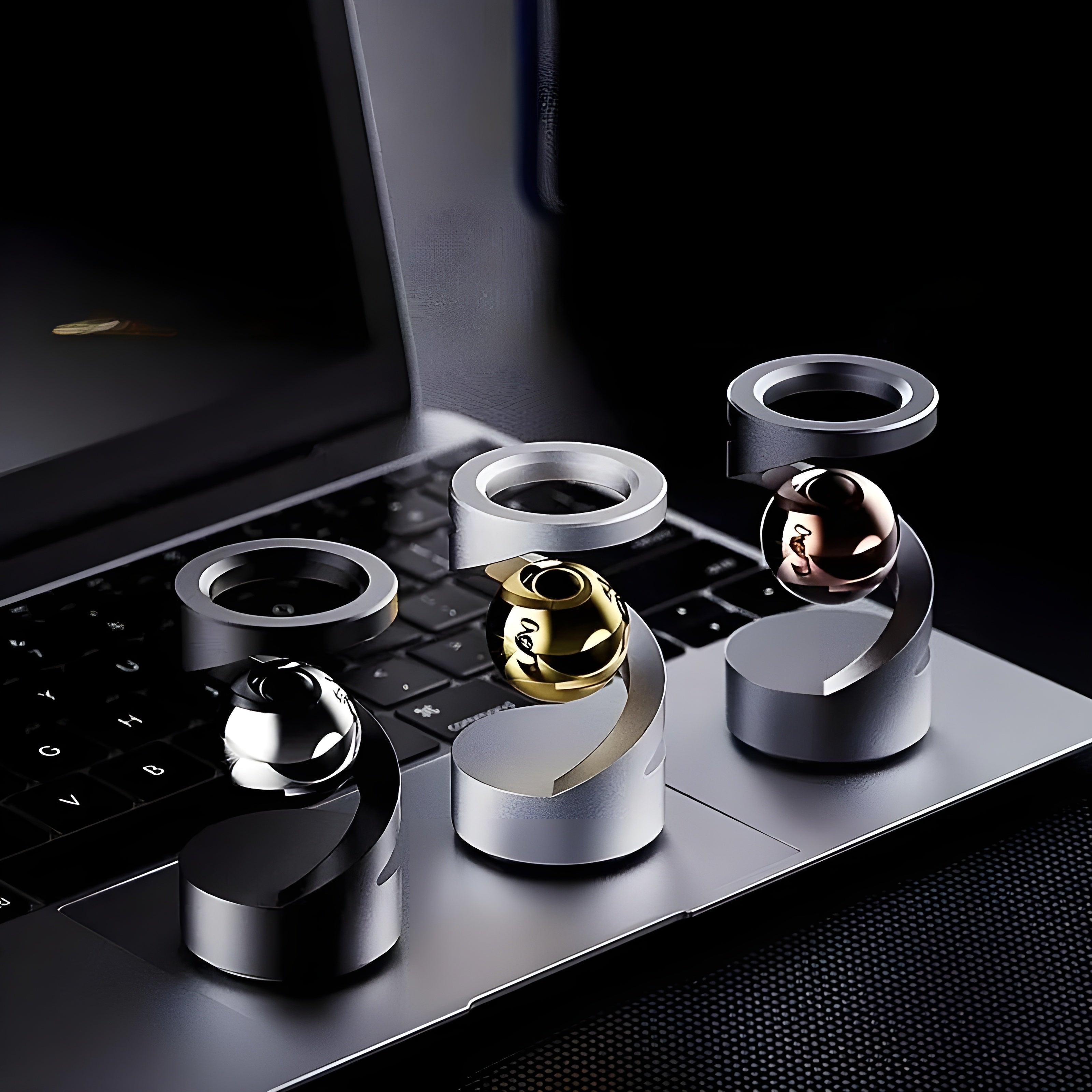 Stylish Floating Gyroscope - Stress Relief Desk Decoration