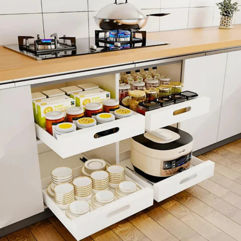 Smart Kitchen Storage System – Adjustable Under Sink Organizer