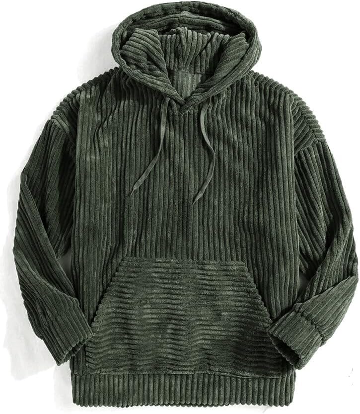 Velour Hooded Sweatshirt in Soft Velvet Material
