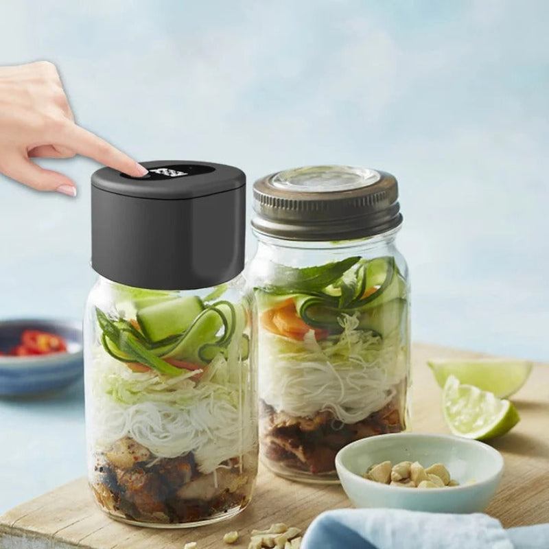 Airtight Stackable Food Storage Jars - Vacuum Seal Design