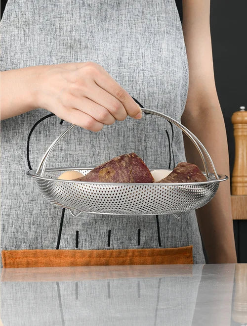 All-in-One Stainless Steel Steamer with Handle