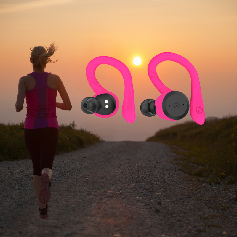 AquaSound Pro Waterproof Bluetooth Sport Earbuds with 20-Hour Playtime