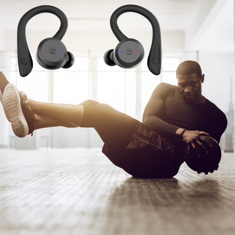 AquaSound Pro Waterproof Bluetooth Sport Earbuds with 20-Hour Playtime
