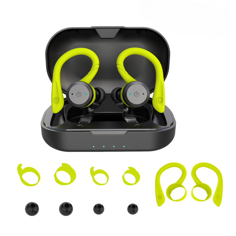 AquaSound Pro Waterproof Bluetooth Sport Earbuds with 20-Hour Playtime