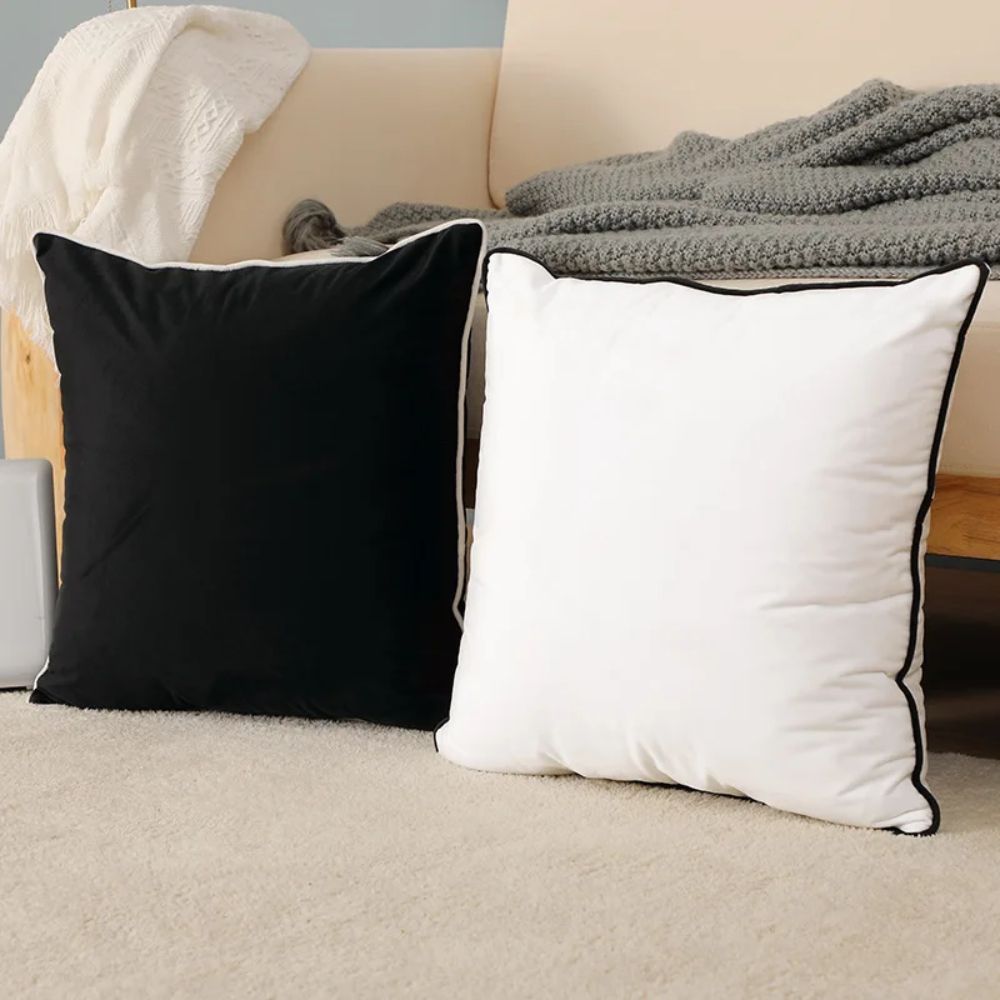 Luxurious Velvet Pillow Cover with Concealed Zipper Closure