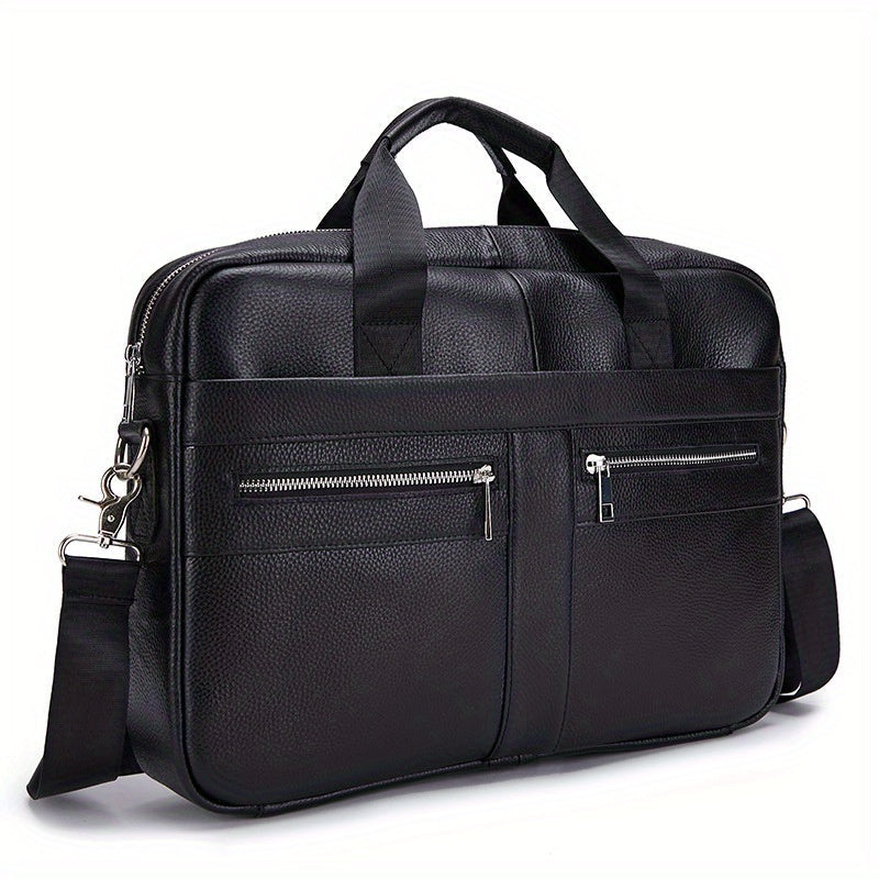 Classic Italian Leather Crossbody Bag for Men