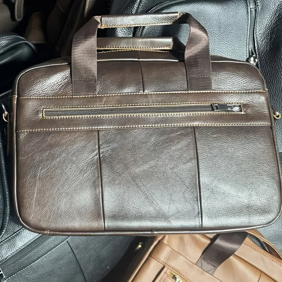 Classic Italian Leather Crossbody Bag for Men