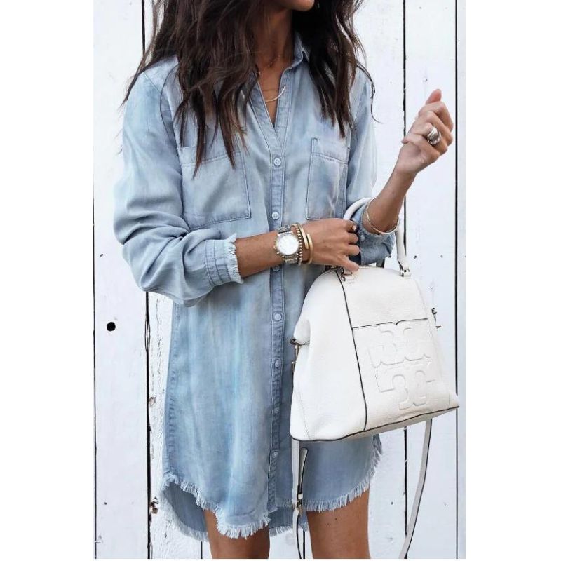 Denim Dress in Blue