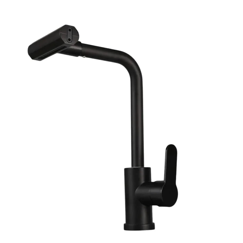 Pull Down Waterfall Kitchen Faucet with Flexible Hose