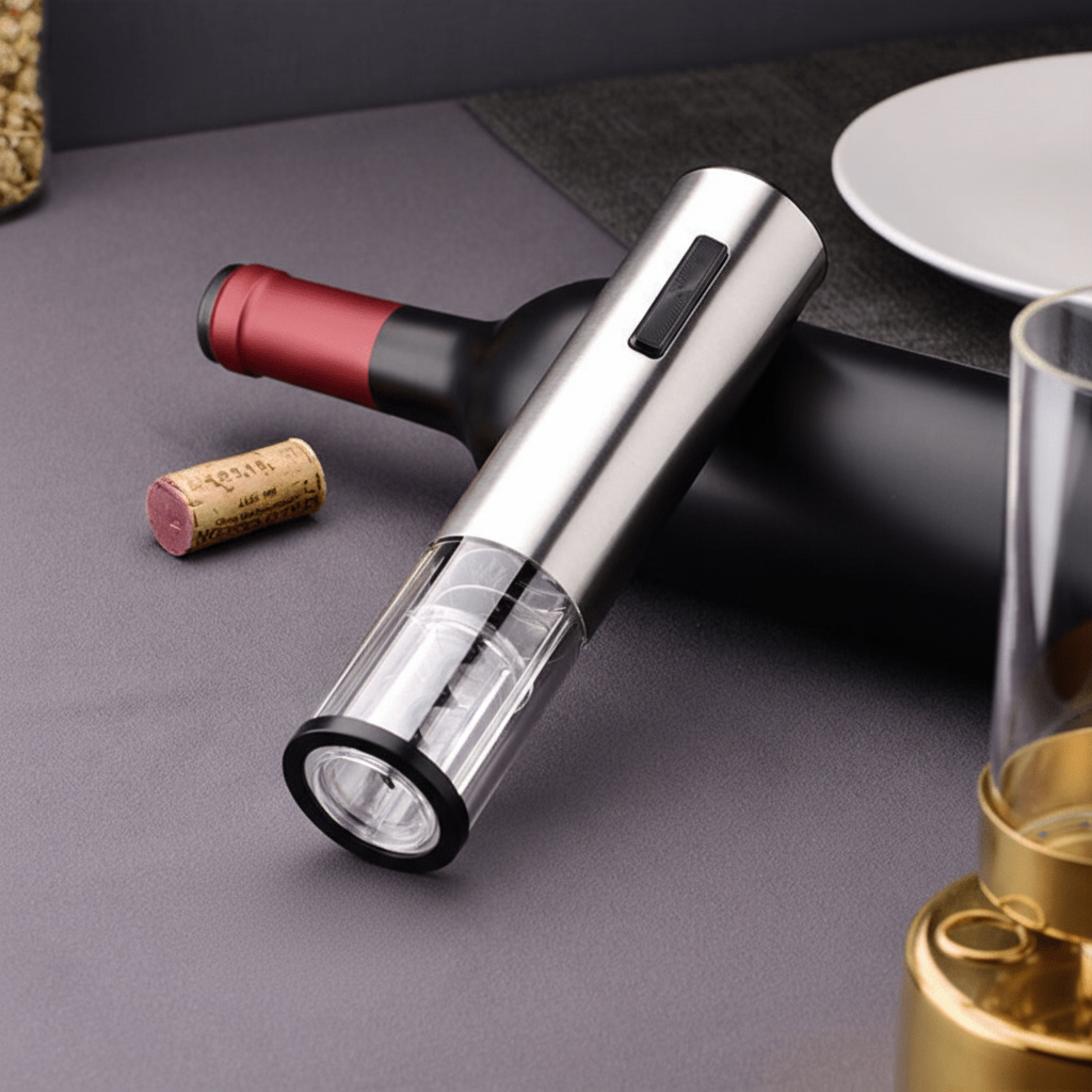 VinoEase Electric Wine Opener Set with Sealer & Cutter