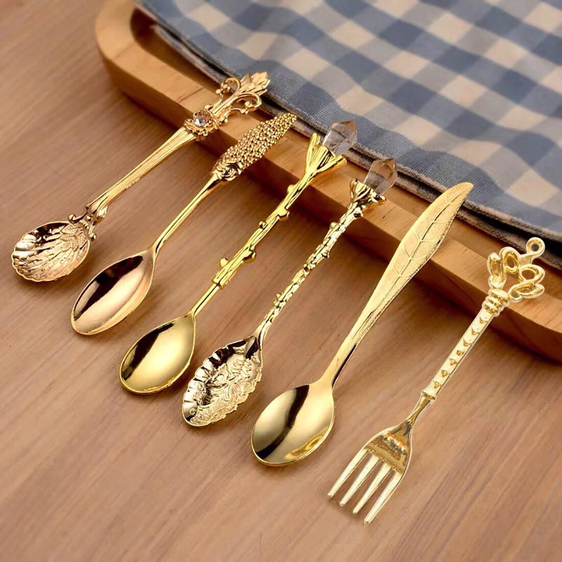 Elegant Vintage-Inspired Coffee Spoon with Detailed Handle