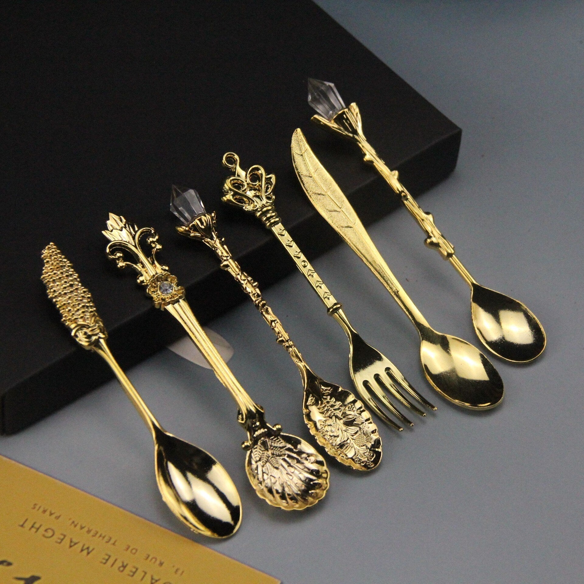 Elegant Vintage-Inspired Coffee Spoon with Detailed Handle