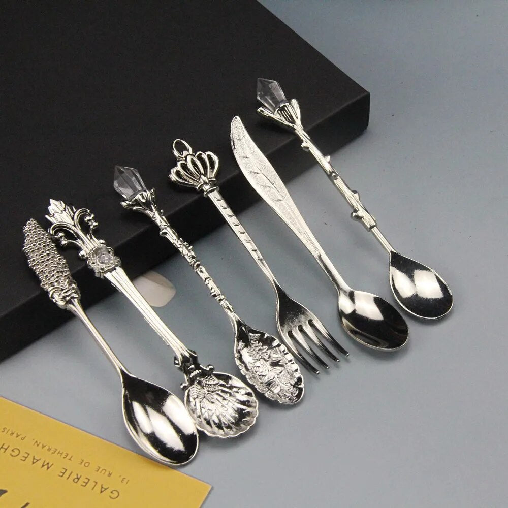 Elegant Vintage-Inspired Coffee Spoon with Detailed Handle