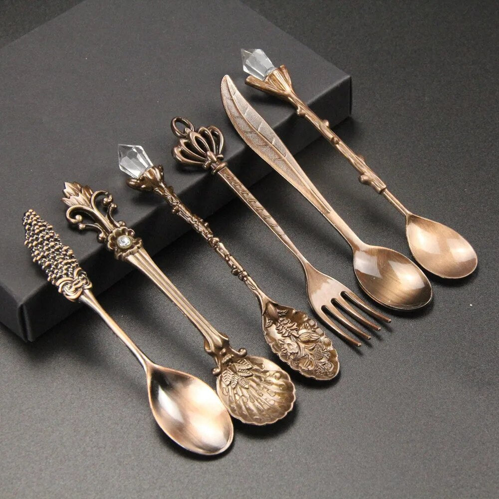 Elegant Vintage-Inspired Coffee Spoon with Detailed Handle