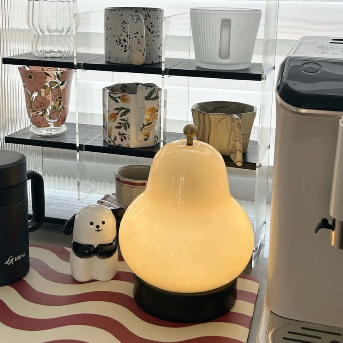 Rechargeable Touch-Controlled Pear-Shaped LED Table Lamp