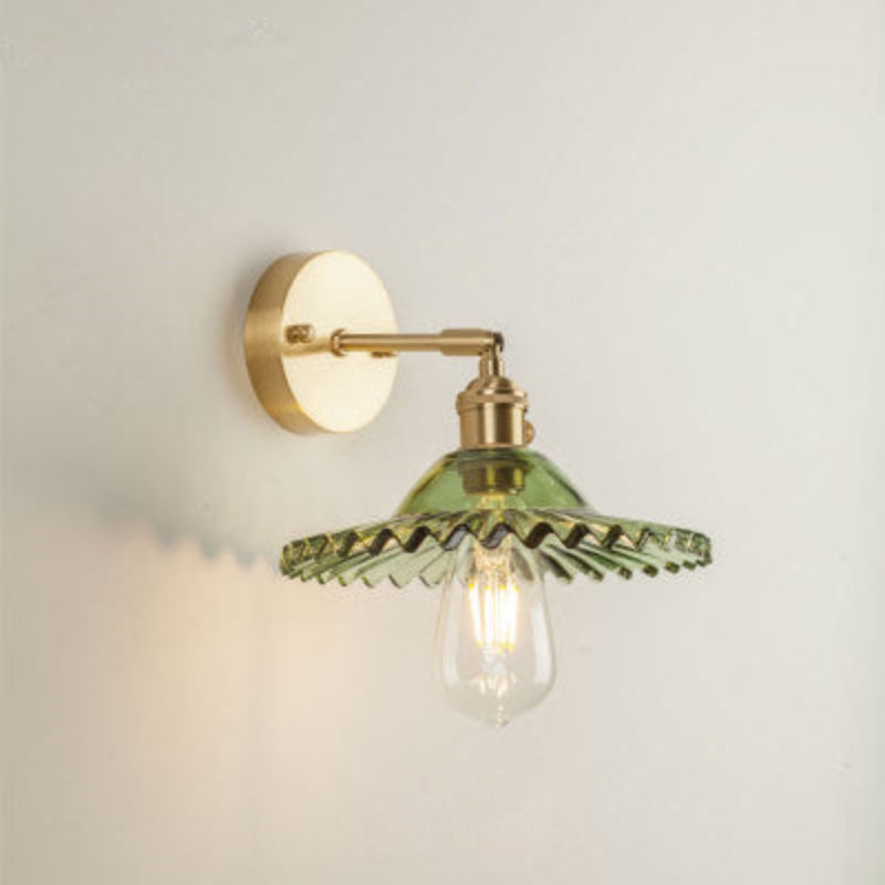 Elegant Glass Wall Light Fixture with E26/E27 Socket