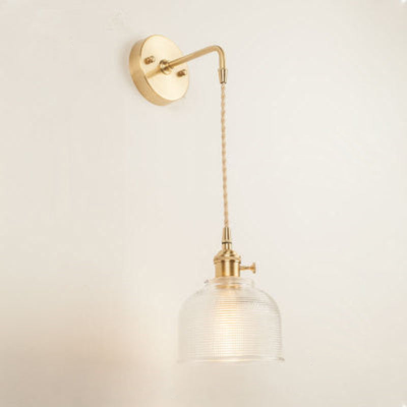 Elegant Glass Wall Light Fixture with E26/E27 Socket
