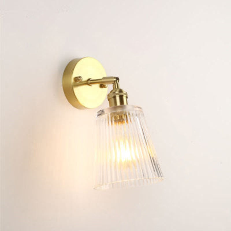 Elegant Glass Wall Light Fixture with E26/E27 Socket