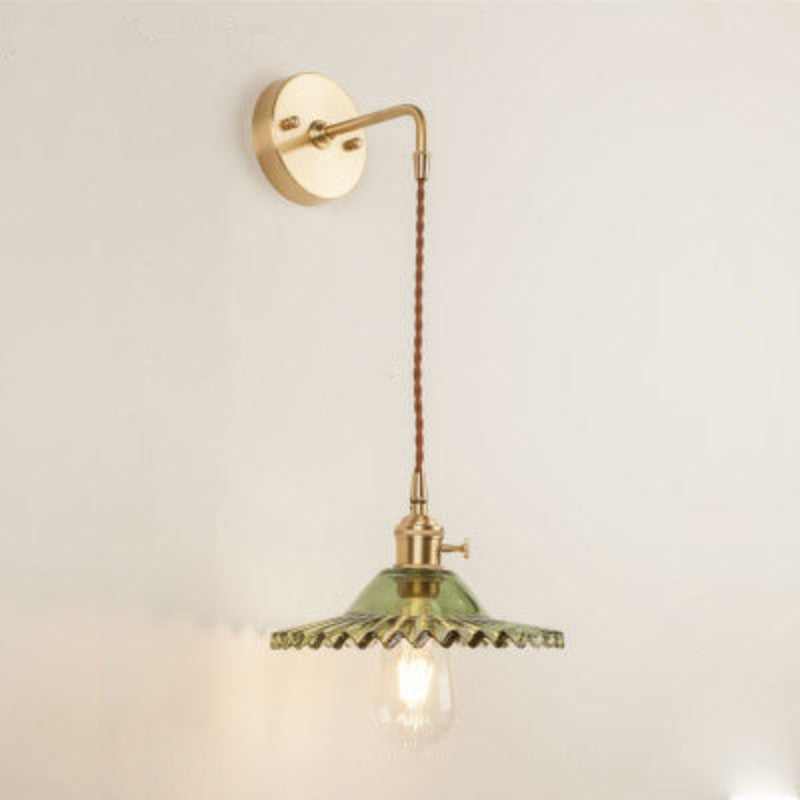 Elegant Glass Wall Light Fixture with E26/E27 Socket