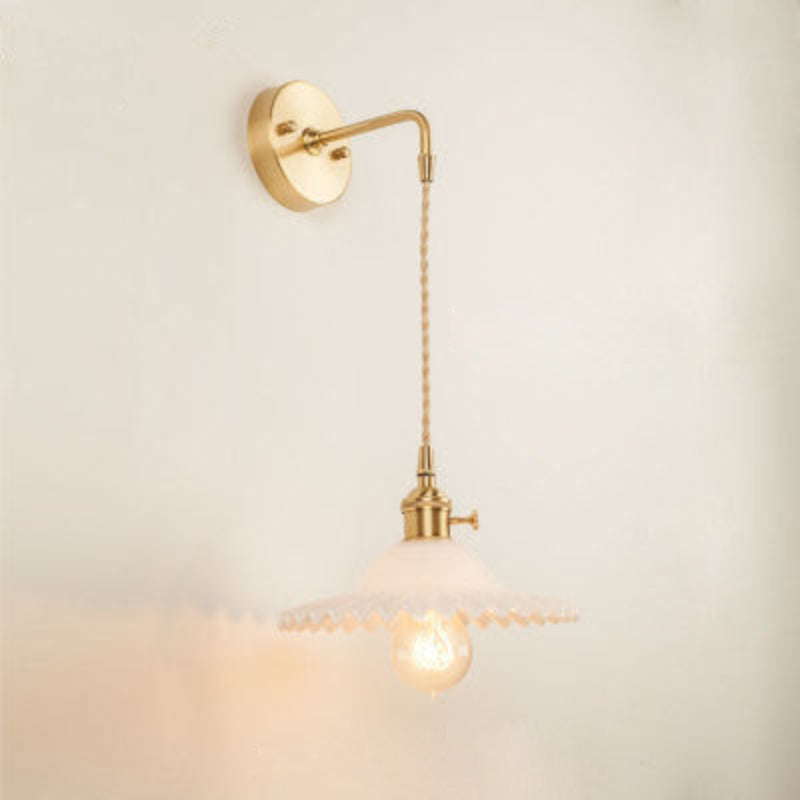 Elegant Glass Wall Light Fixture with E26/E27 Socket