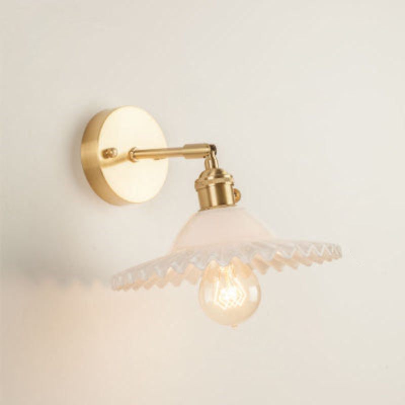 Elegant Glass Wall Light Fixture with E26/E27 Socket