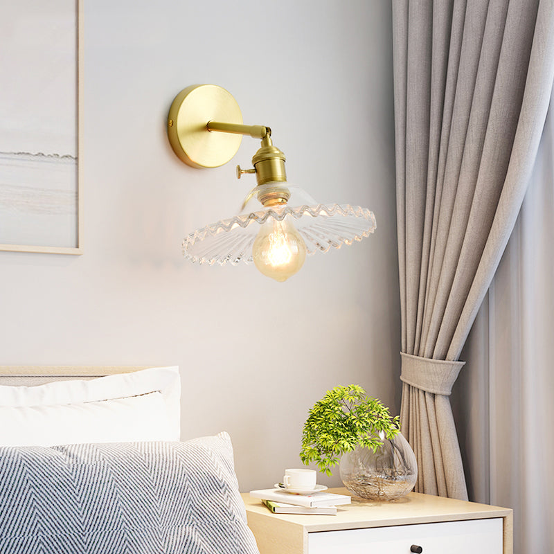 Elegant Glass Wall Light Fixture with E26/E27 Socket