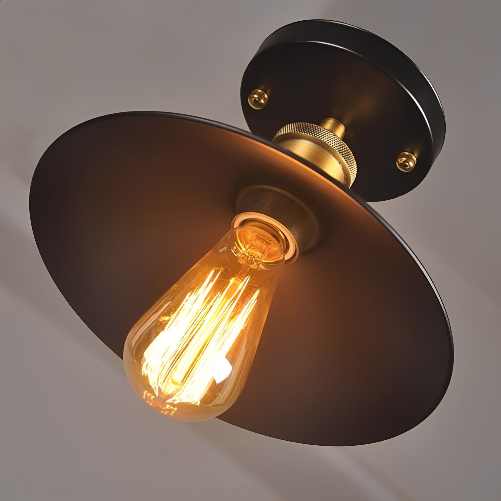 Industrial-Style Bronze Pendant Light for Home and Café