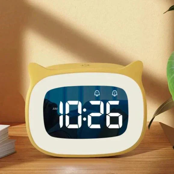 Rechargeable Smart LED Clock with Voice Activation & Dual Alarms