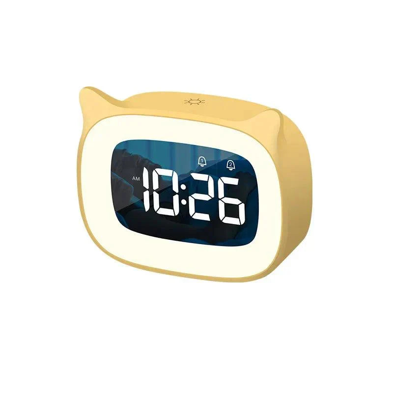 Rechargeable Smart LED Clock with Voice Activation & Dual Alarms