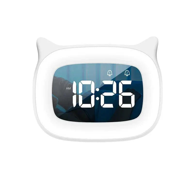Rechargeable Smart LED Clock with Voice Activation & Dual Alarms