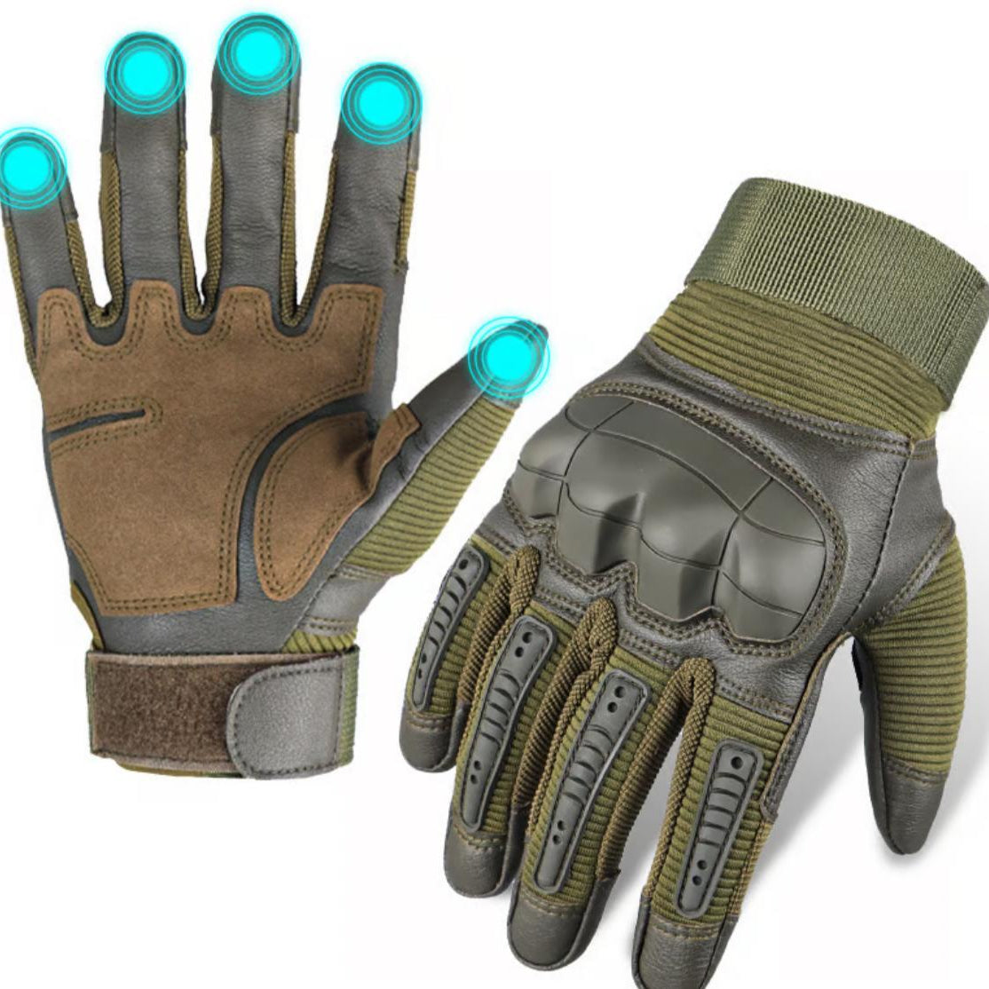 Full-Finger Gloves with Kevlar & TPR Knuckle Protection | Touchscreen