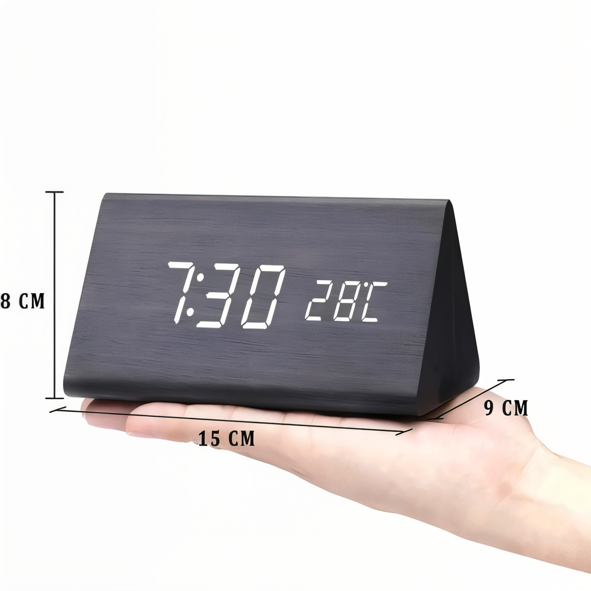 Natural Harmony LED Alarm Clock with Climate Display