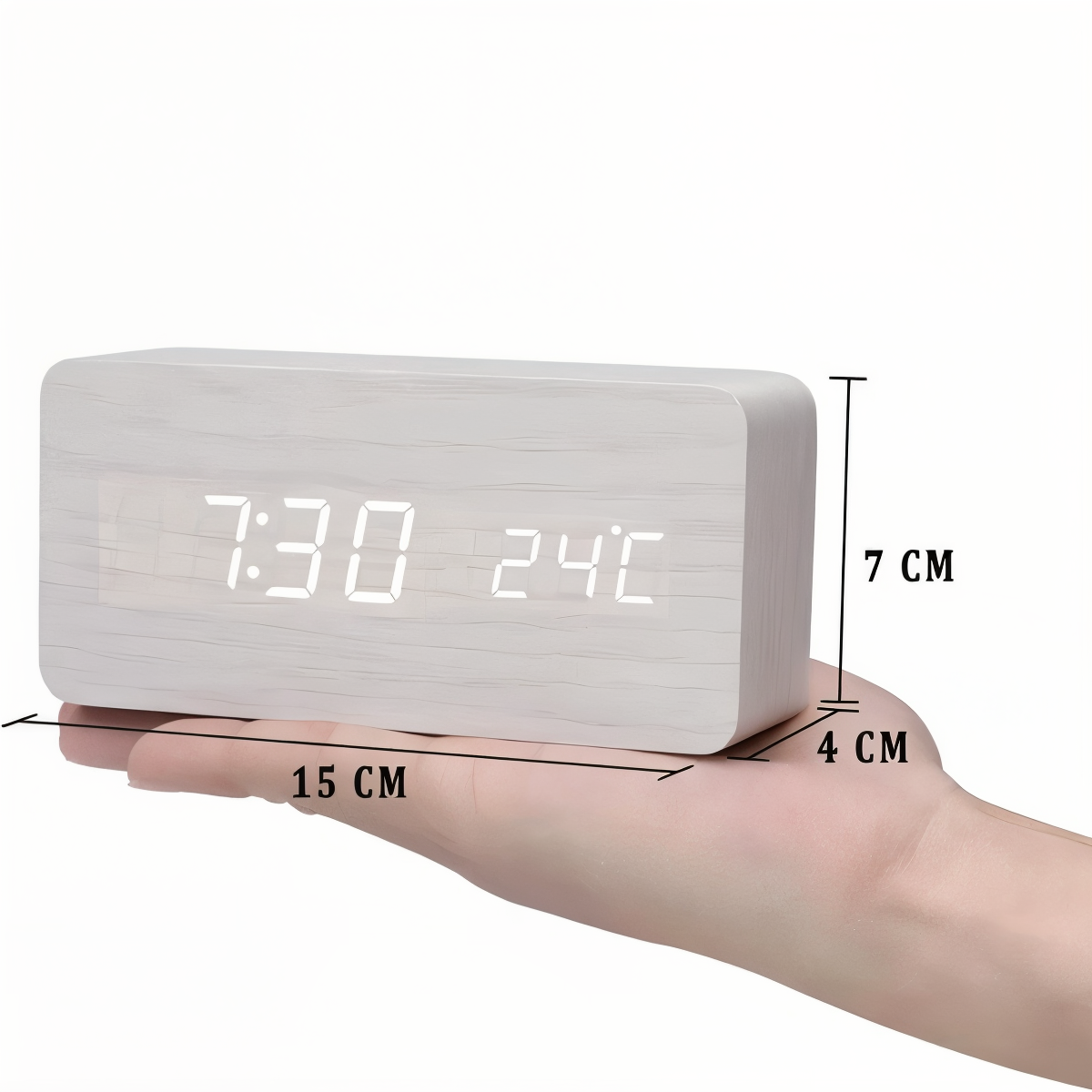 Natural Harmony LED Alarm Clock with Climate Display