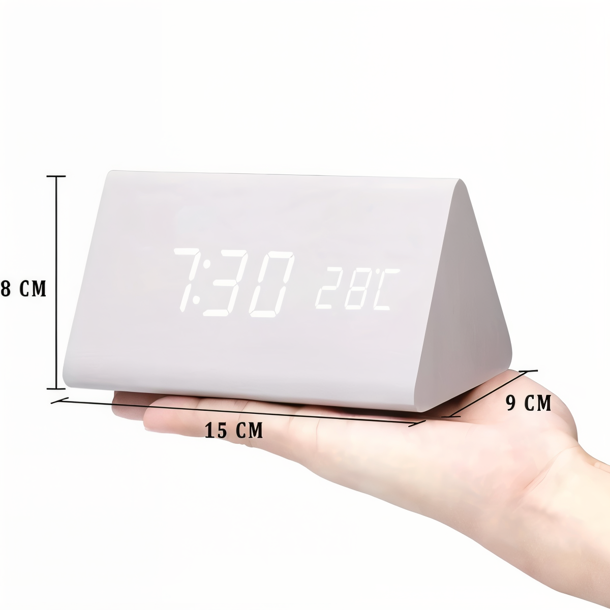 Natural Harmony LED Alarm Clock with Climate Display