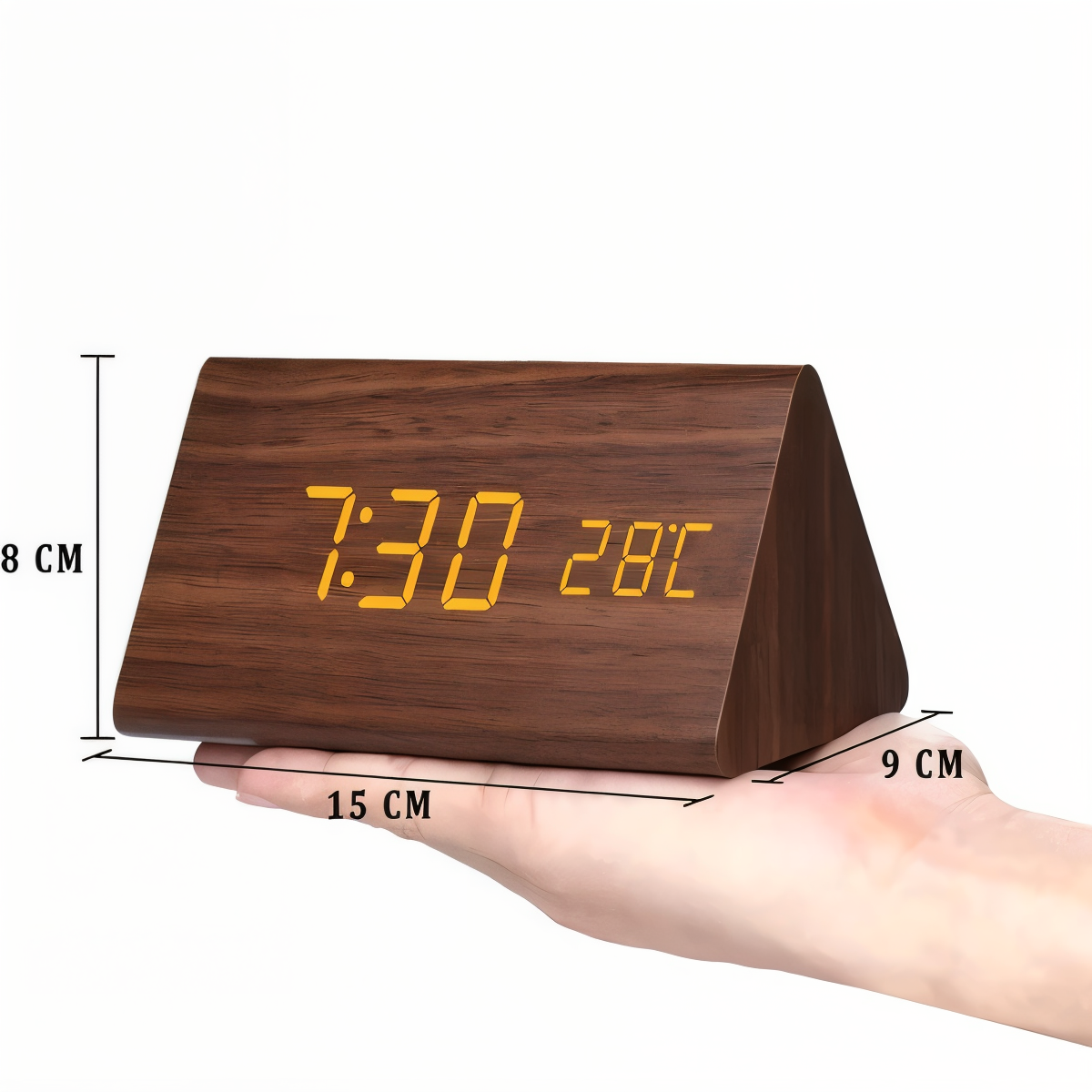Natural Harmony LED Alarm Clock with Climate Display