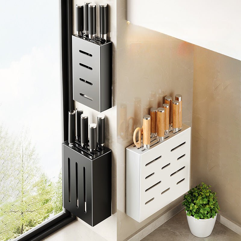 Space-Saving Magnetic Knife Rack for Kitchen Efficiency