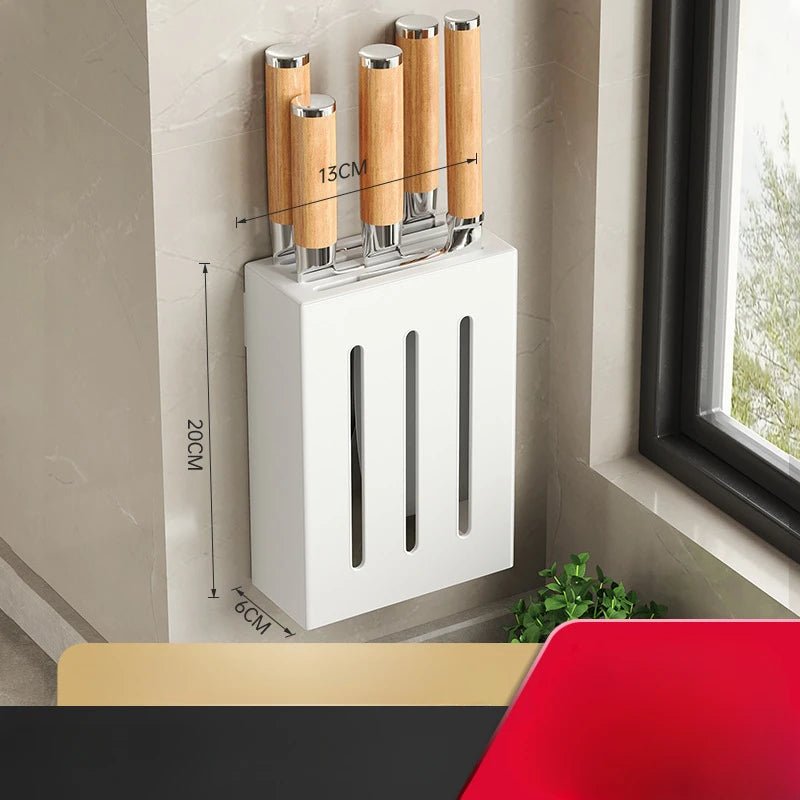 Space-Saving Magnetic Knife Rack for Kitchen Efficiency