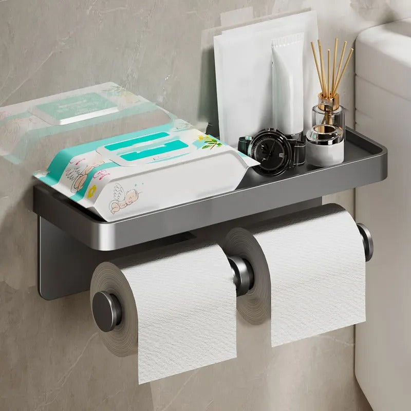 Modern Wall-Mounted Paper Roll Holder for Efficient Storage