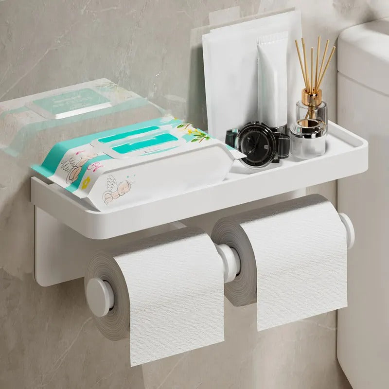 Modern Wall-Mounted Paper Roll Holder for Efficient Storage