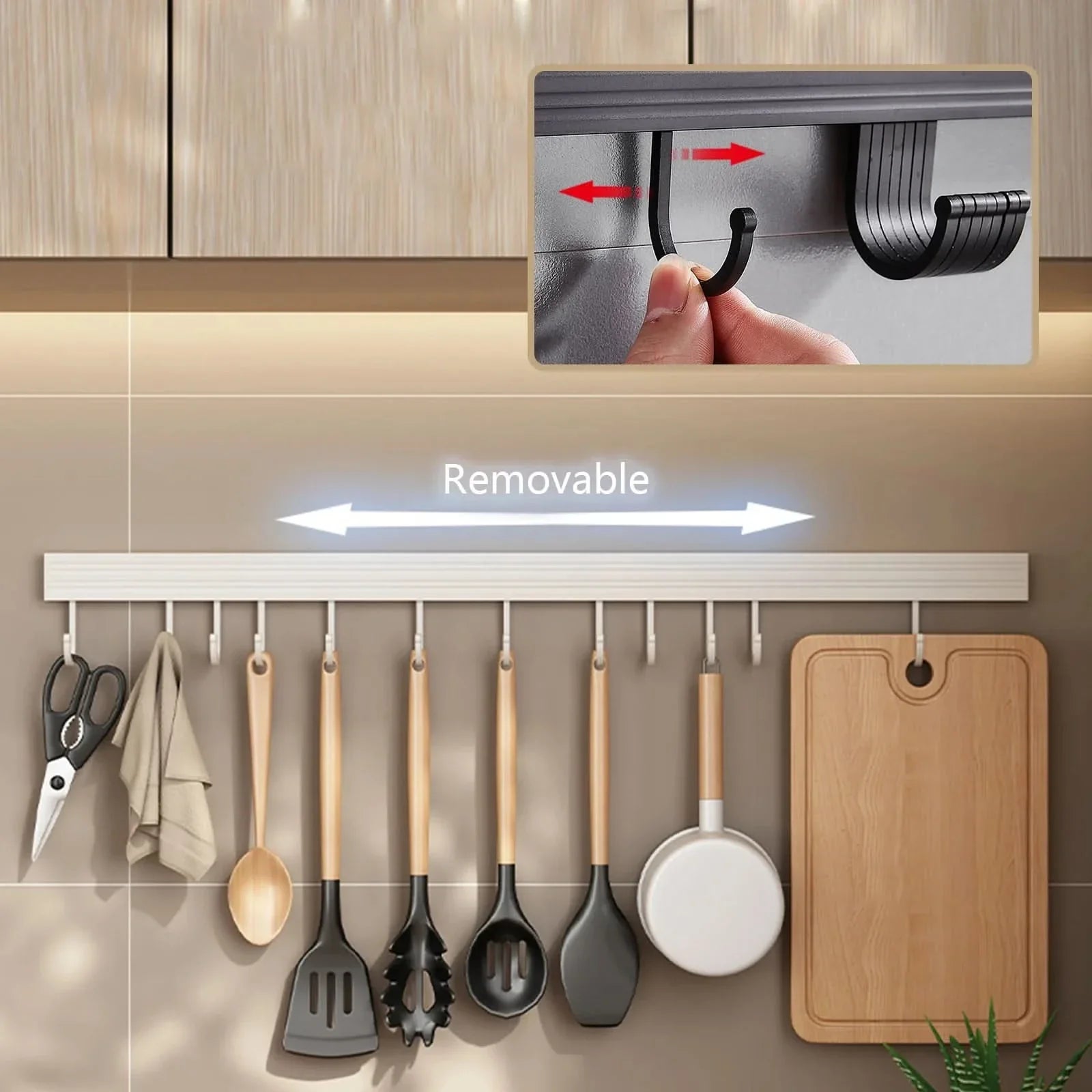 No-Drill Kitchen Organizer Rack for Daily Use and Storage